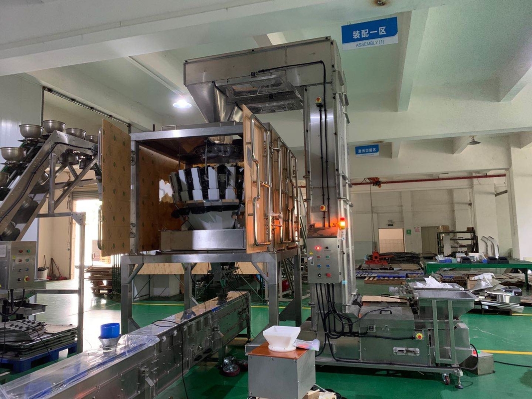 ลิฟต์ถังชนิด Z แบบกำหนดเองที่ทำงานร่วมกับระบบการบรรจุเครื่องชั่งแบบหลายหัว