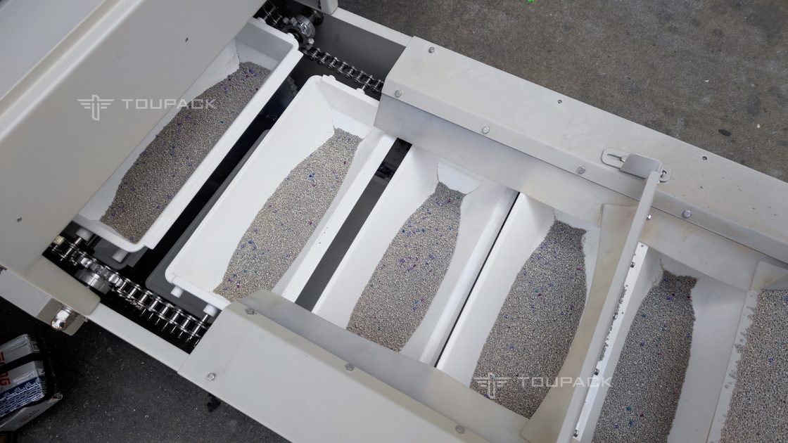 อัตโนมัติ 4KG 10KG 18KG Granule 14 Head Weigher Cat Litter Bag เครื่องบรรจุ