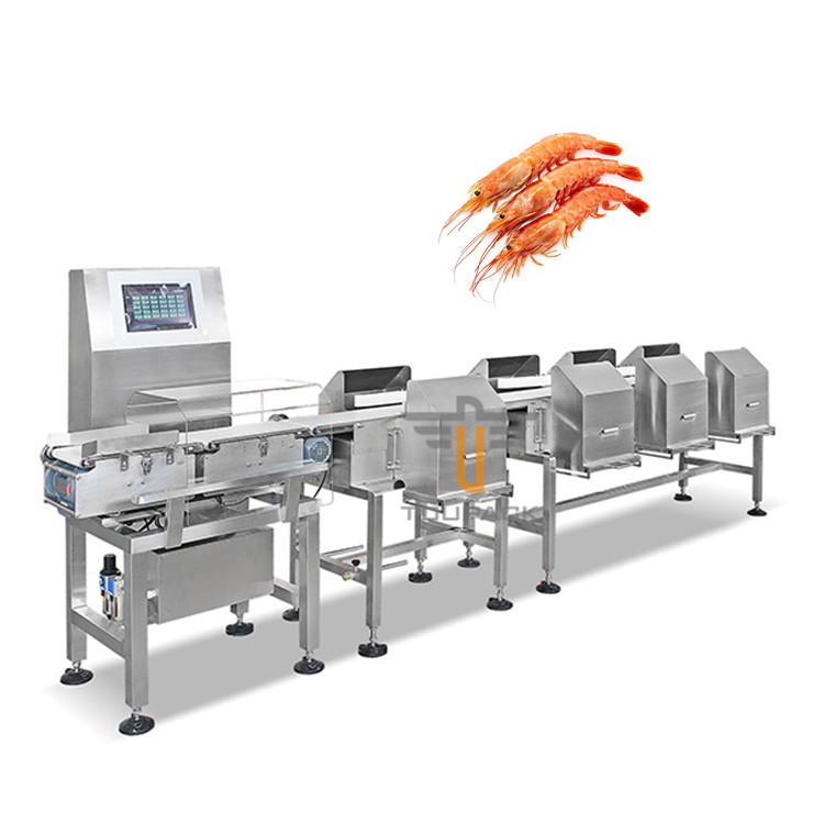 Smart Auto Conveyor Check Weigher Machine For Red Shrimp Sausages Sorter Belt Weigher เครื่องตรวจสอบน้ำหนัก