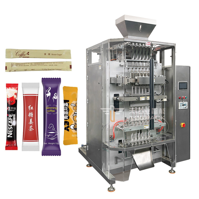 อัตโนมัติ 20g 40g 80g มูลติเลนเครื่องดื่มกีฬาผสมไม้บรรจุปูนเครื่องบรรจุปูน 4 เส้นเครื่องบรรจุปูน