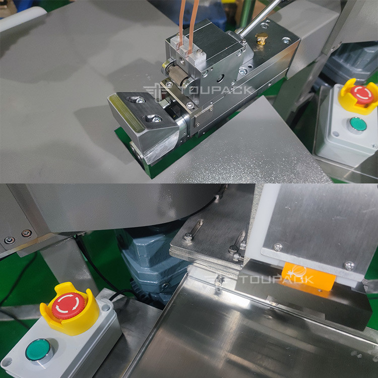 Semi Auto Banana Carrot Packing Machine For Mesh Net Bag Weighing Counting Netting Clipping เครื่องบรรจุขนมกล้วยไม้สําหรับกระเป๋าขัด