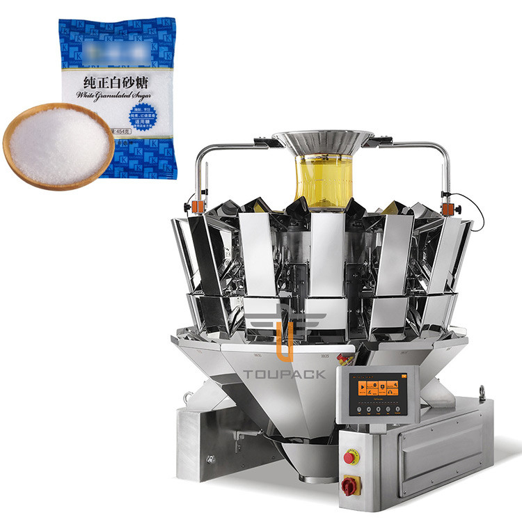 อัตโนมัติ กระเป๋าเมล็ดเมล็ดแน่น Multihead Weigher Snack เมล็ดเกลือน้ําตาล กาแฟเมล็ดบรรจุเครื่อง