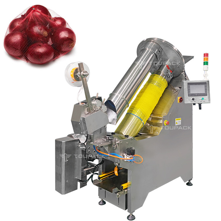 Semi Auto Mesh Bag Net Packing Machine สําหรับกระเป๋าสะพายกระเป๋าสะพายกระเป๋าสะพายกระเป๋า