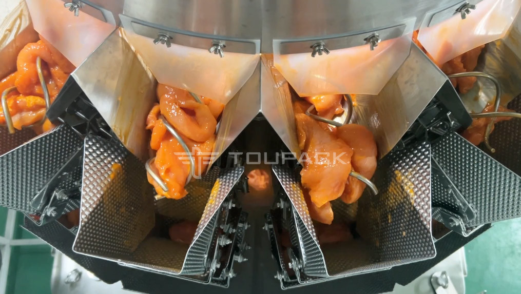 ไก่สด แกะ หมู เนื้อวัว เนื้อสัตว์ เนื้อสัตว์หลายหัว น้ําหนัก 14 หัว เครื่องเติมเนื้อ