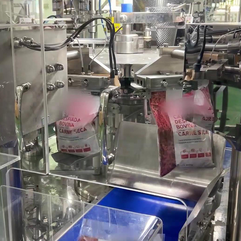 14 Head Multihead Weigher Pet Packing Machine ปลา ลูกสุนัข สุนัขแมว โรงงานชั่งอาหาร 120g 240g 400g 1kg Ziplock Packing Machine