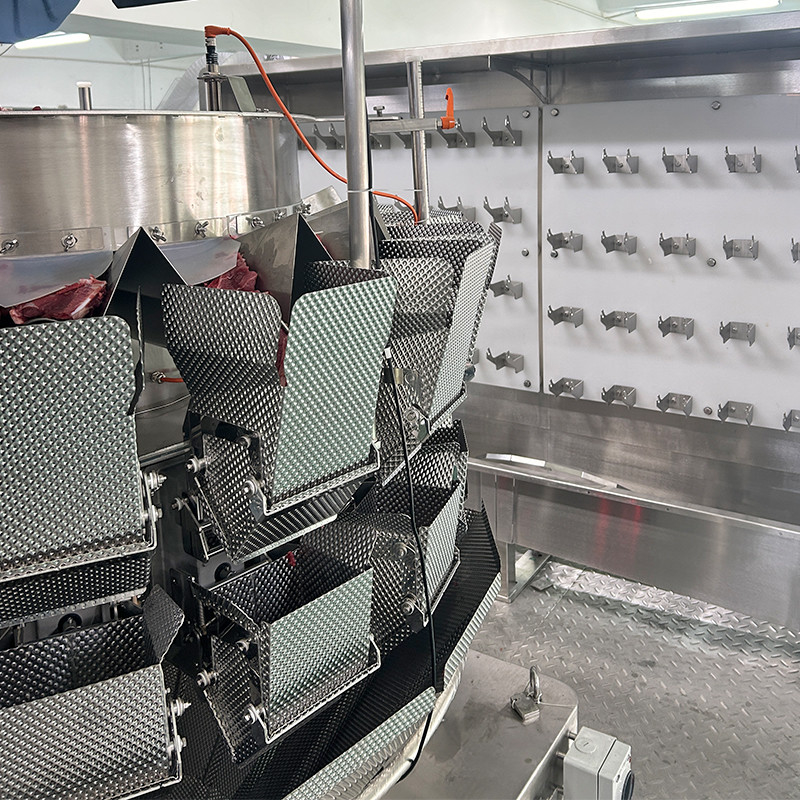 14 Head Multihead Weigher Pet Packing Machine ปลา ลูกสุนัข สุนัขแมว โรงงานชั่งอาหาร 120g 240g 400g 1kg Ziplock Packing Machine