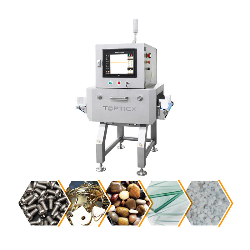 เครื่องตรวจจับโลหะ X Ray สําหรับผลิตภัณฑ์กระป๋องโลหะที่มีตัวปฏิเสธ เครื่องสแกน X-Ray