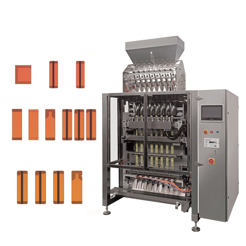 เครื่องบรรจุและเติมเคทชัป Vffs อัตโนมัติเต็ม เครื่องบรรจุและเติมเคทชัป Multi Track Vertical 4 Sides Seal Sachet