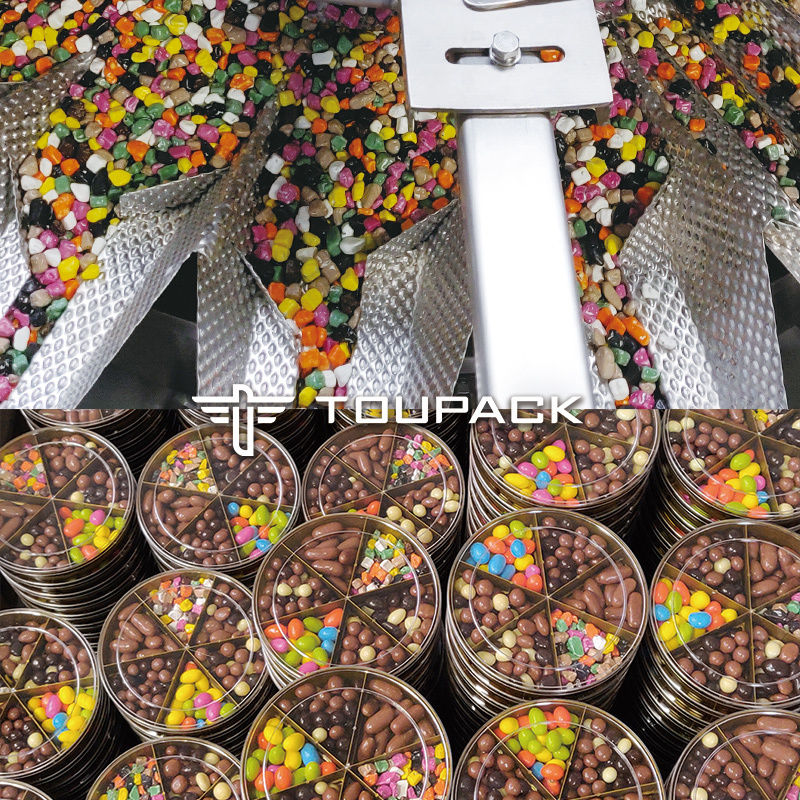 อัตโนมัติ ยืนขึ้นกระเป๋า Doypack น้ําหนักบรรจุเม็ดถั่วถั่วไคร่ถั่วไคร่ Multihead Weigher เติมเครื่อง