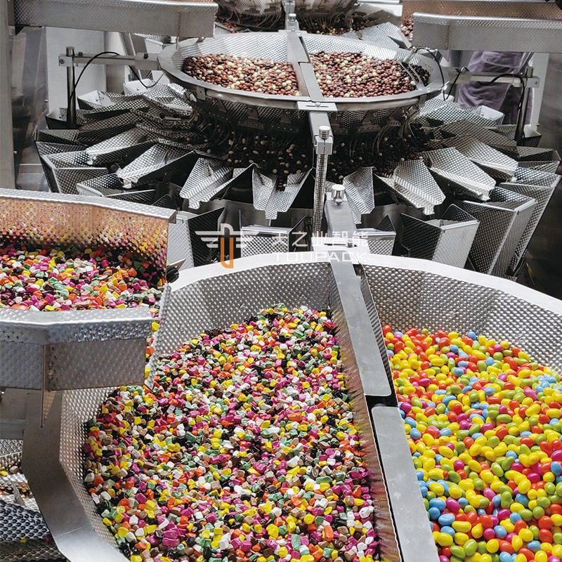 อัตโนมัติ ยืนขึ้นกระเป๋า Doypack น้ําหนักบรรจุเม็ดถั่วถั่วไคร่ถั่วไคร่ Multihead Weigher เติมเครื่อง