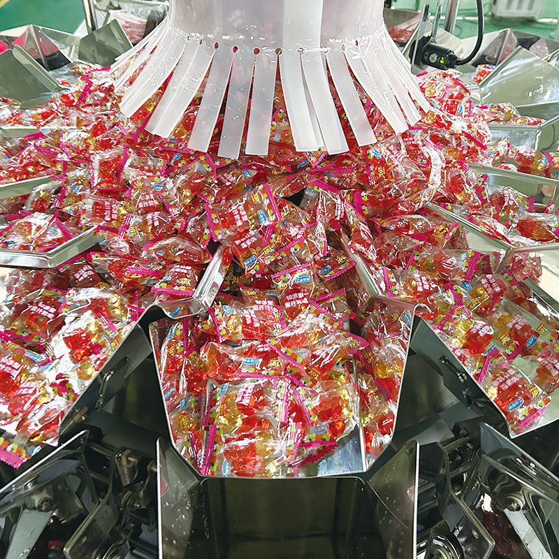 Fully Automatic 14 Heads Multihead Weigher Packing Machine with 220V and 1 Year Warranty for High Speed Granule Filling