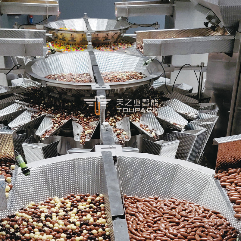 High-accuracy Automatic Multihead Weigher Packing Machine with Easy to Operate Multi Color Plasticbag Packaging