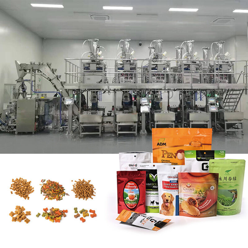 อัตโนมัติเบสกิต Multihead Weigher กระเป๋าพลาสติก ยืนขึ้นกระเป๋า Doypack เติมเครื่องปิด