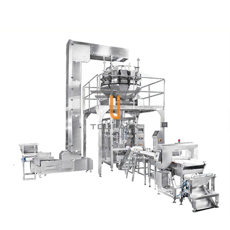 เครื่องบรรจุ Multihead Weigher ความแม่นยำสูง 120 ถุง / นาทีสำหรับชีสและหัวหอม