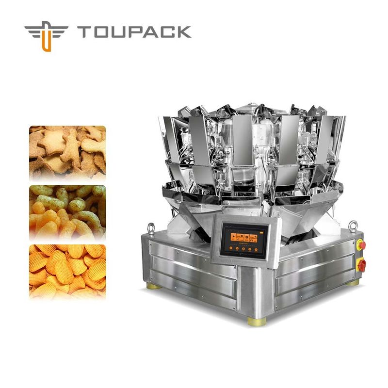 เครื่องบรรจุ Multihead Weigher ความแม่นยำสูง 120 ถุง / นาทีสำหรับชีสและหัวหอม