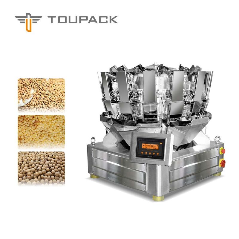 Compact PLC/MCU 10 Head Multihead Weigher Cereal, Cereal and corn flex Pasta,Candy,Seed,Nut,Biscuit Packing Machine เครื่องชั่ง