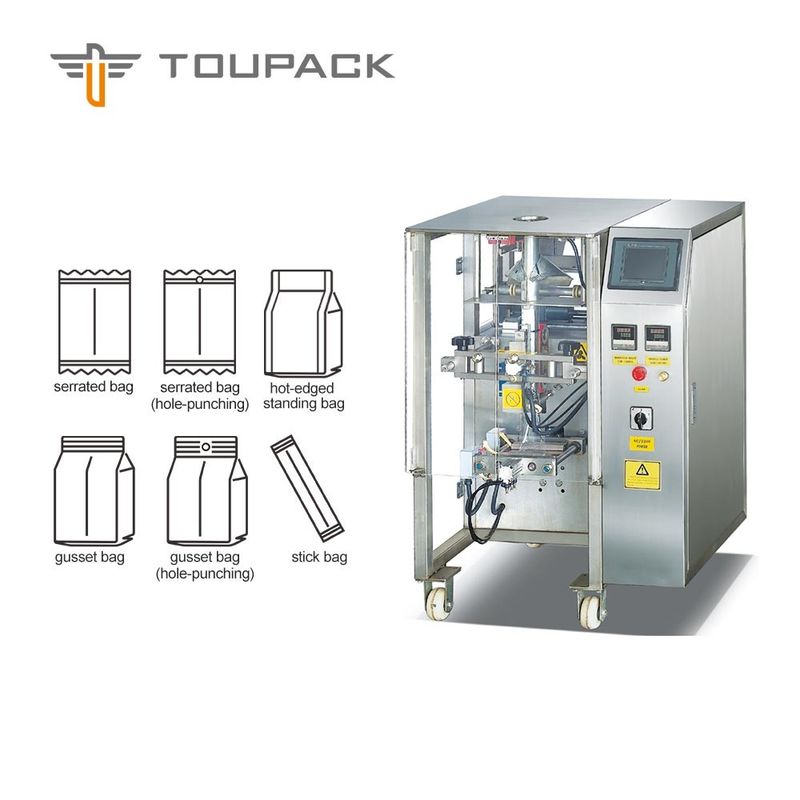 PLC Control 100bags / Min เครื่องบรรจุขนมขบเคี้ยว, เครื่องบรรจุข้าวโพดคั่ว