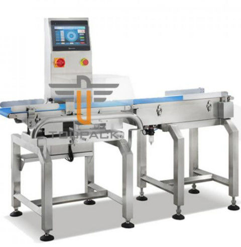เครื่องชั่งตรวจสอบความเร็วสูง 120BPM 950CC เครื่องตรวจสอบน้ำหนักบนสายพานอัตโนมัติสำหรับการคัดแยก