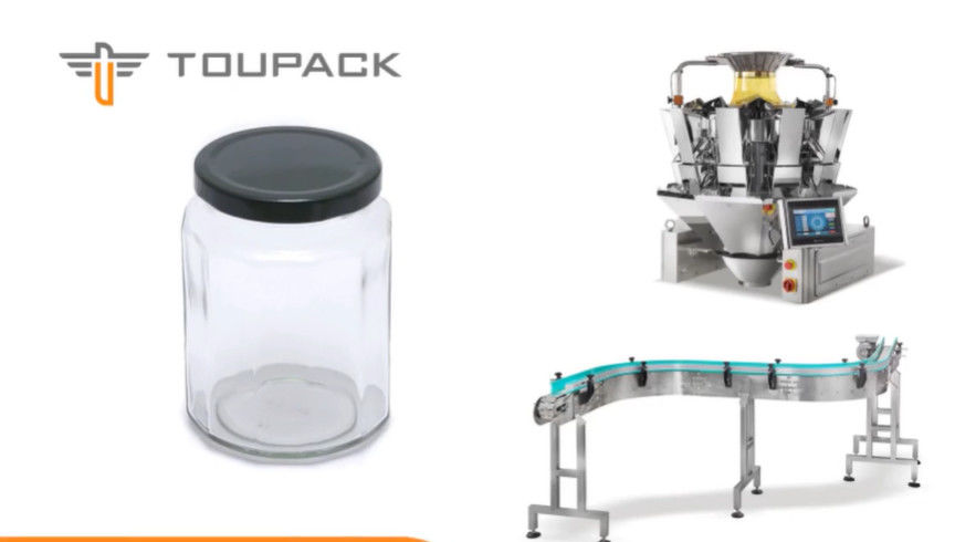 SUS304 Multihead Weigher ระบบชั่งน้ำหนักและบรรจุภัณฑ์อัตโนมัติสำหรับผลไม้แช่แข็งเชอร์รี่ในกล่อง