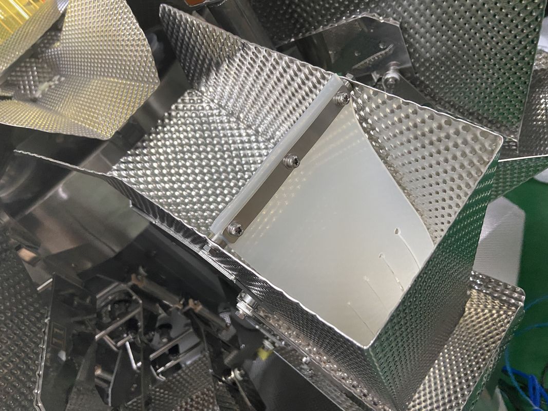 14 Hoppers Multihead Weigher เครื่องบรรจุ 0.8L 1.6L 2.5L สำหรับผลไม้ที่เปราะบาง