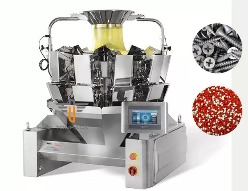 SS304 2.5L Granules Multihead Weigher 10 หัวสำหรับผลิตภัณฑ์เหล็ก
