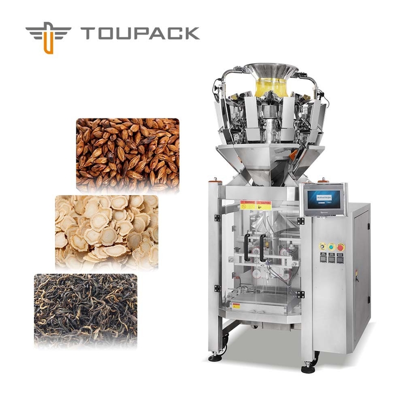เครื่องชั่งน้ำหนักและบรรจุหีบห่อ 1.6L 10 หัวในเครื่องเดียวสำหรับอุตสาหกรรมอาหาร