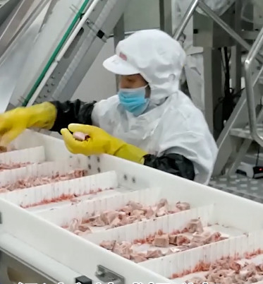 เครื่องบรรจุ Multihead Weigher ขนาด 20 ถุง / นาทีสำหรับผลิตภัณฑ์กระดูกเนื้อน้ำแข็ง