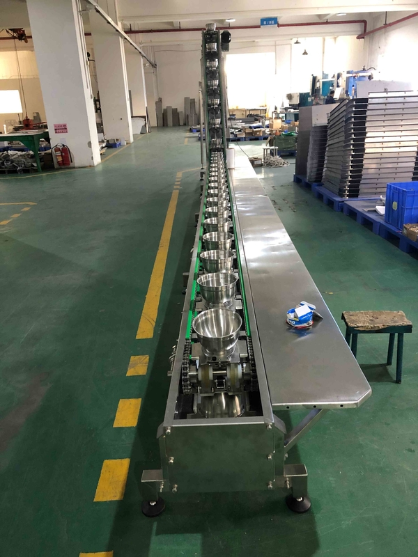 0.75KW เครื่องบรรจุภัณฑ์ดองอาหารที่สามารถวัดได้ปลอดภัยประเภทชาม Tipplers สายพานลำเลียงสำหรับ Patches Blocks