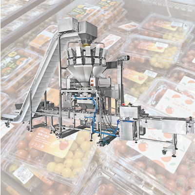 มะเขือเทศเชอรี่ บลูเบอร์รี่ ผลไม้สด เครื่องชั่งน้ำหนักหลายหัว กล่องบรรจุเครื่องบรรจุ