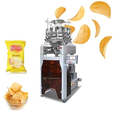 SS316 Multihead Weigher เครื่องบรรจุมันฝรั่งกุ้งผักและผลไม้ชิปการชั่งน้ำหนักเชิงปริมาณ