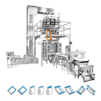 เครื่องบรรจุขนมความเร็วสูงพร้อมความหนาของฟิล์ม 0.04-0.08 มม. ความจุ 100g-5000g