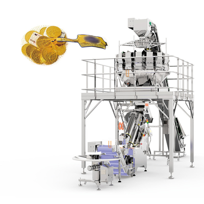 เครื่องบรรจุถุงตาข่ายช็อกโกแลตเหรียญทอง 50BPM Speed ​​​​Clipping Machine