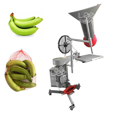 Semi Auto Banana Carrot Packing Machine For Mesh Net Bag Weighing Counting Netting Clipping เครื่องบรรจุขนมกล้วยไม้สําหรับกระเป๋าขัด