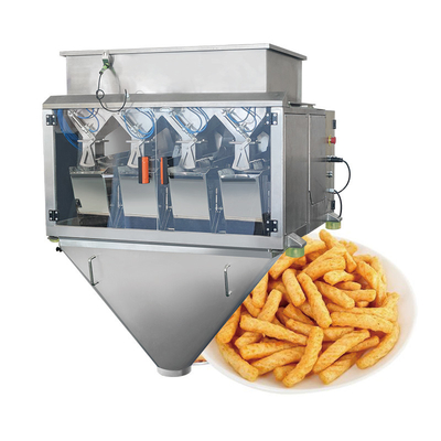 น้ําหนักเล็ก 2/4/8 หัว Linear Weigher เมล็ดข้าว ผักพริก pellets Weighing เติม Weigher อุปกรณ์เครื่องบรรจุ