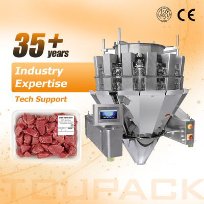 เครื่องปิดถาดอัตโนมัติ ความเร็วสูง 60 ครั้งต่อนาที ชั่งน้ำหนักแม่นยำ และสายการผลิตแบบครบวงจรอัตโนมัติเต็มรูปแบบสำหรับบรรจุภัณฑ์อาหารพร้อมทาน