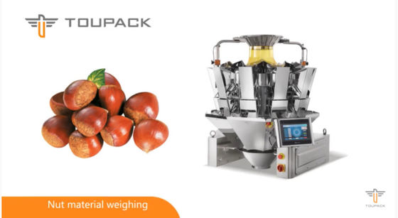 PLC คอมพิวเตอร์ควบคุม 80WPM 2.5L เครื่องบรรจุถั่ว 14 หัว