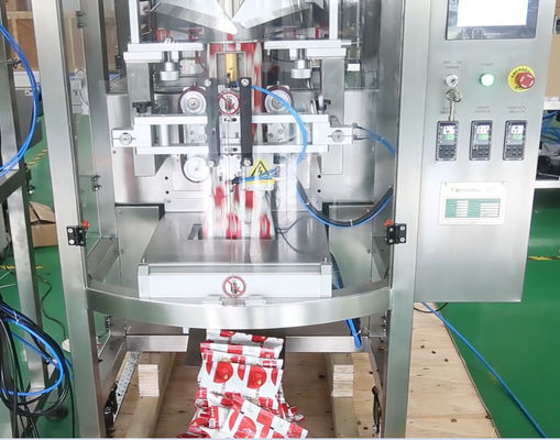 14 Mutihead Weigher VFFS เครื่องบรรจุภัณฑ์ประเภทชามลิฟท์สำหรับช็อกโกแลตถั่วผลไม้แช่แข็ง