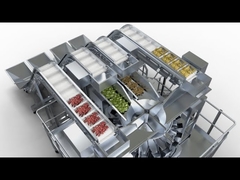 ผลไม้แห้ง 4 ใน 1 ผลิตภัณฑ์ผสมหลายหัว เครื่องแปรงน้ําหนัก