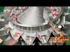 TOUPACK 16 Head Screw Multihead Weigher สําหรับการชั่งกระดูกซี่โครง 1000 กรัม